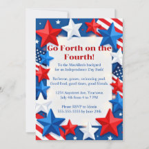 Red White and Blue Stars 4th of July