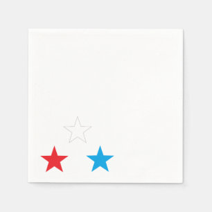 Red White and Blue Stars 4th of July Napkins
