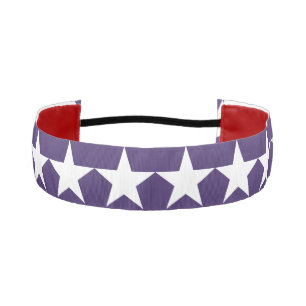 Red White and Blue Stars and Stripes 4th of July Athletic Headband