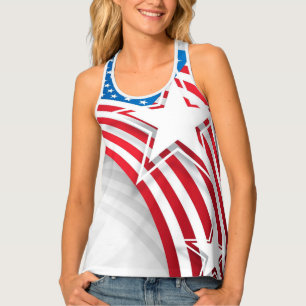 Red, White and Blue Stars and Stripes  Tank Top
