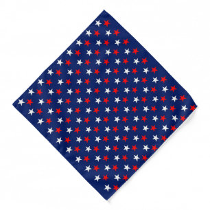 Red White and Blue Stars Bandana