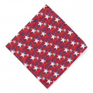 Red White and Blue Stars Bandana
