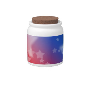 Red White and Blue Stars Candy Jar