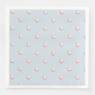 Red White and Blue Stars, Fourth of July Paper Dinner Napkins