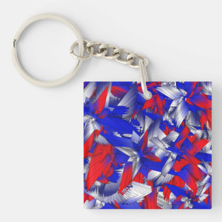 Red White and Blue Stars Keychain