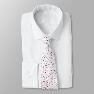 Red, White and Blue Stars Neck Tie