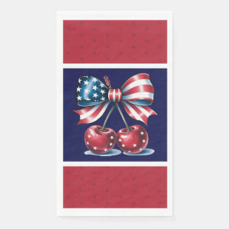 Red White And Blue Stars Paper Guest Towels