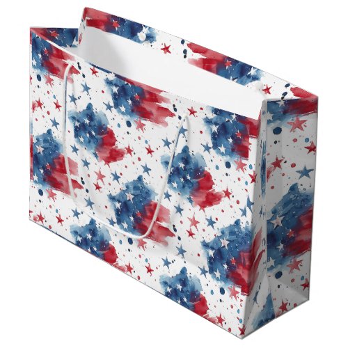 Red White and Blue Stars Patriotic Gift Bag
