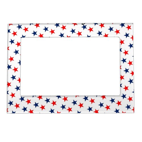 red white and blue stars patriotic  magnetic frame