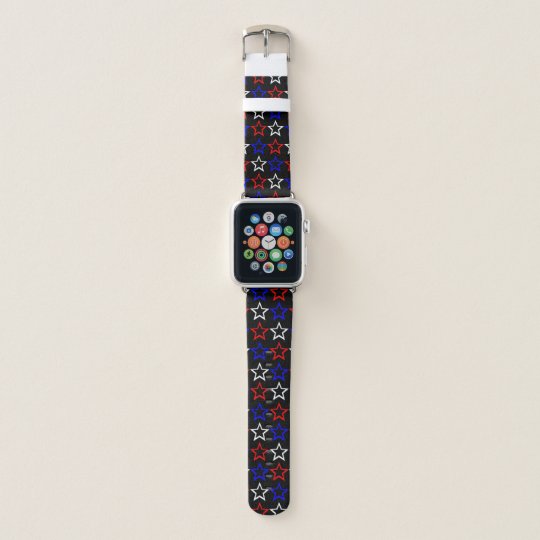 apple watch band red white blue