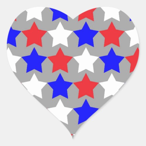 Red white and blue stars pattern stickers