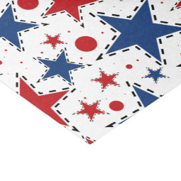 Red, White and Blue Stars Print Pattern Tissue Paper | Zazzle