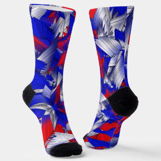 Red White and Blue Stars Socks