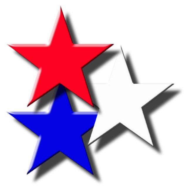 Red, White, and Blue Stars Statuette (Front)