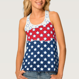 Red, White and Blue Stars Tank Top