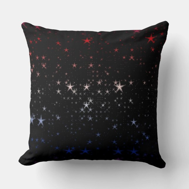 Red, White and Blue Stars Throw Pillow (Front)