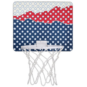 Red, White and Blue Stars (USA) (United States) Mini Basketball Hoop