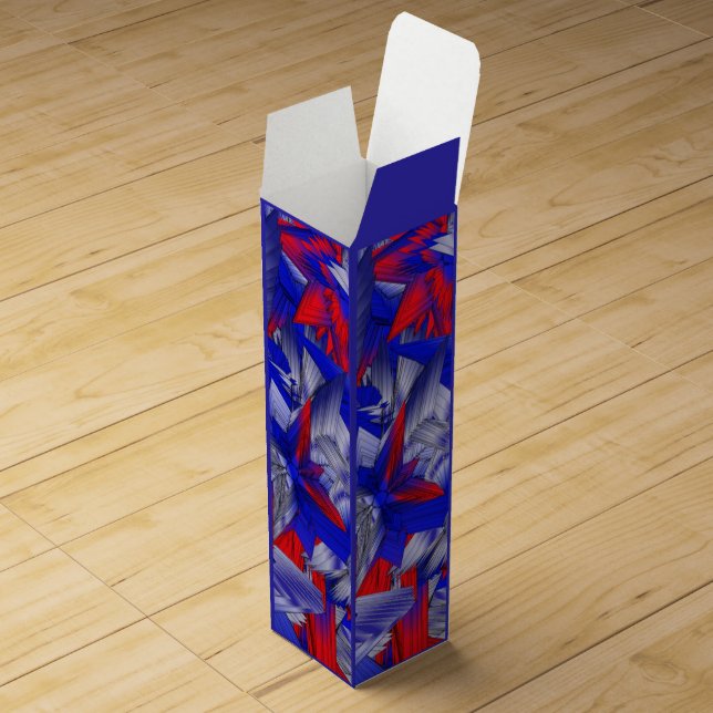 Red White and Blue Stars Wine Box (Opened)