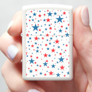 red white and blue stars zippo lighter