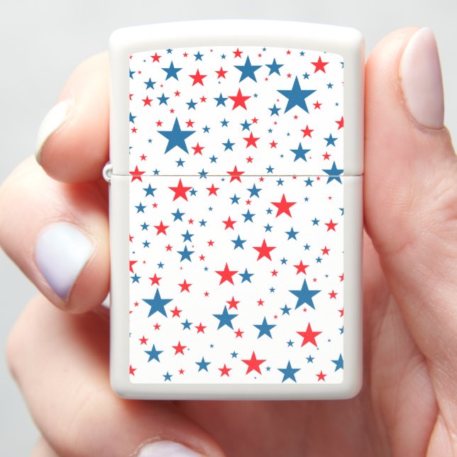 red white and blue stars zippo lighter (In Hand)