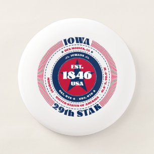 Red, White, and Blue State of Iowa Wham-O Frisbee
