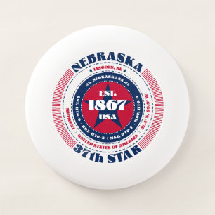 Red, White, and Blue State of Nebraska Wham-O Frisbee