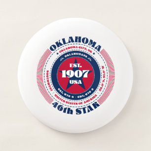 Red, White, and Blue State of Oklahoma Wham-O Frisbee