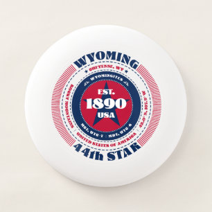 Red, White, and Blue State of Wyoming Wham-O Frisbee