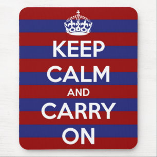 Red White and Blue Stripe Mouse Pad