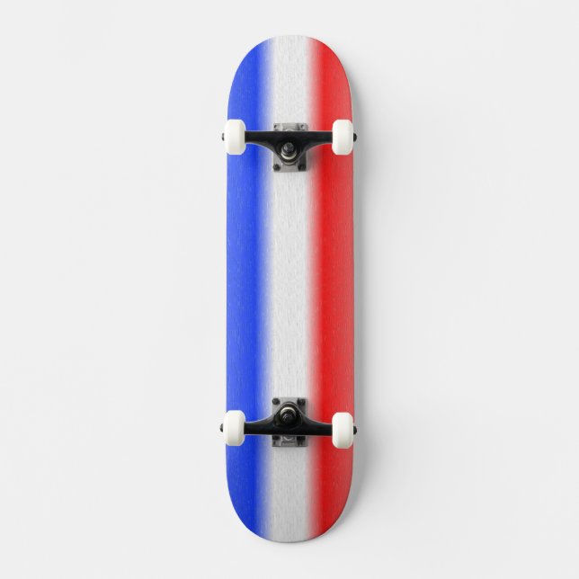 Red White and Blue Stripe of the American Flag Skateboard Deck (Front)