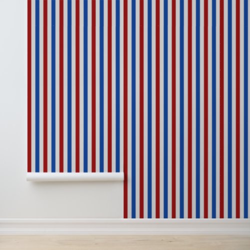 Red White and Blue Stripe Wallpaper