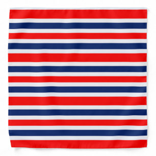 Red White and Blue Striped Bandana