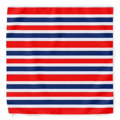 Red White and Blue Striped Bandana