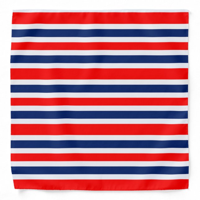 Red White and Blue Striped Bandana (Front)