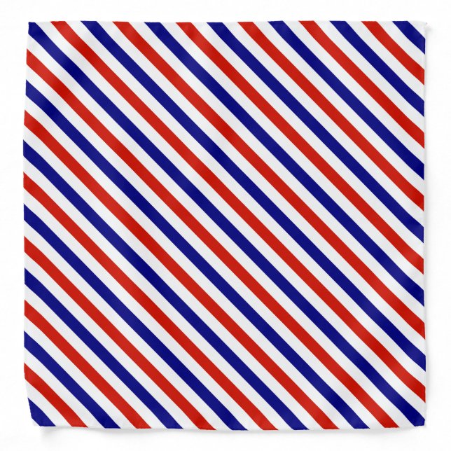 Red White and Blue Striped Bandana (Front)