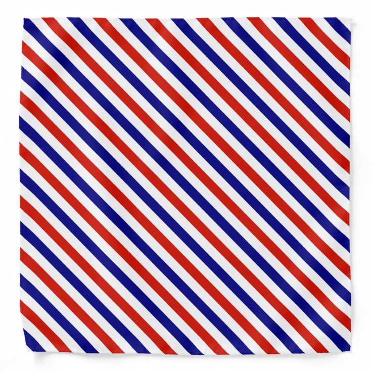 Red White and Blue Striped Bandana Zazzle