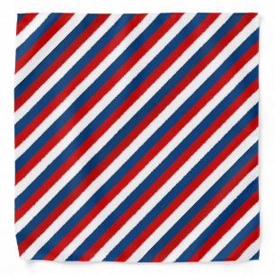Red, White and Blue Striped Bandana