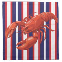 Red, White and Blue Striped Lobster Boil