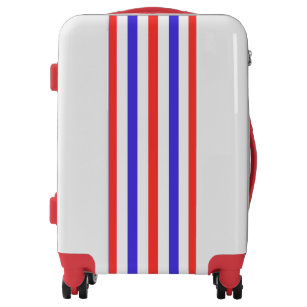 Blue And White Stripe Luggage | Zazzle