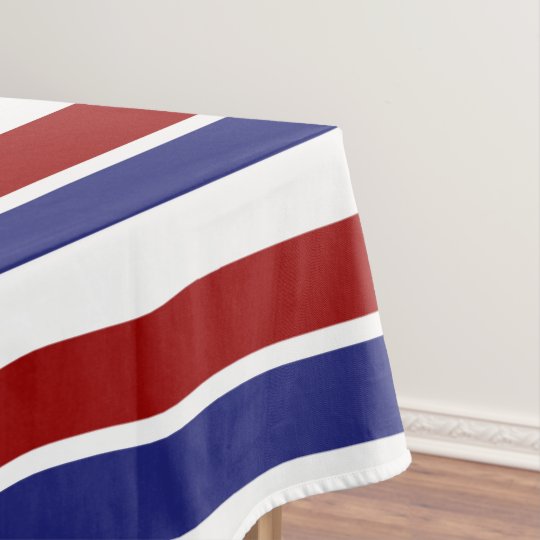 Red White and Blue Striped Tablecloth