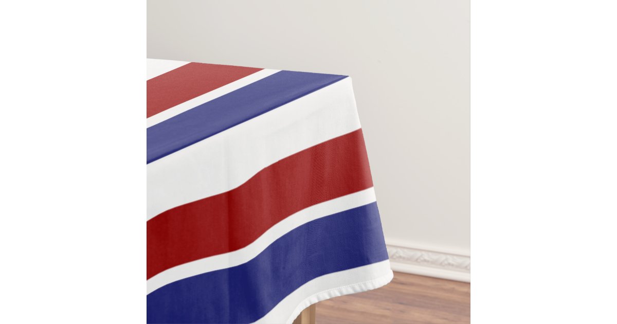 Red White And Blue Striped Tablecloth Zazzle Com