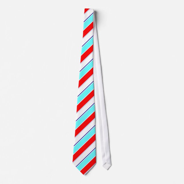 Red White and Blue Striped Tie (Front)