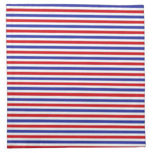 Red, White and Blue Stripes Cloth Napkins