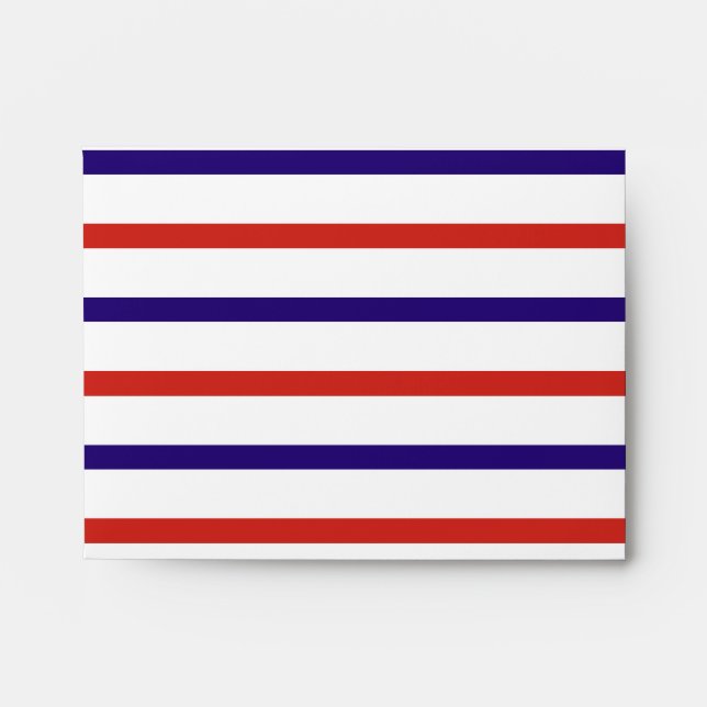 Red White and Blue Stripes Envelope (Front)