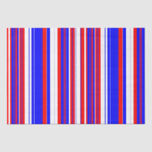 Red white and Blue Stripes Tissue Paper