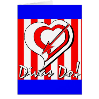 Red, White and Blue Stripes with Heart Divas Do!tm Cards