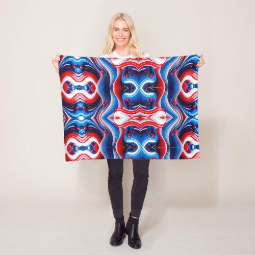 Red White and Blue Swirl Blanket