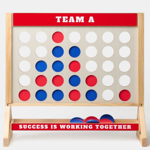 Red White And Blue Team Name Text Fun Modern