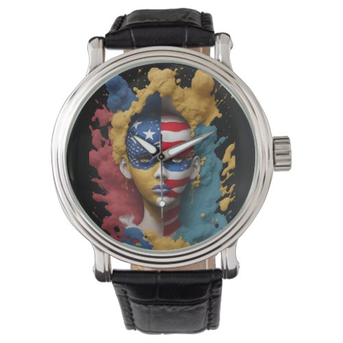 Red White and Blue Tears independence day Watch