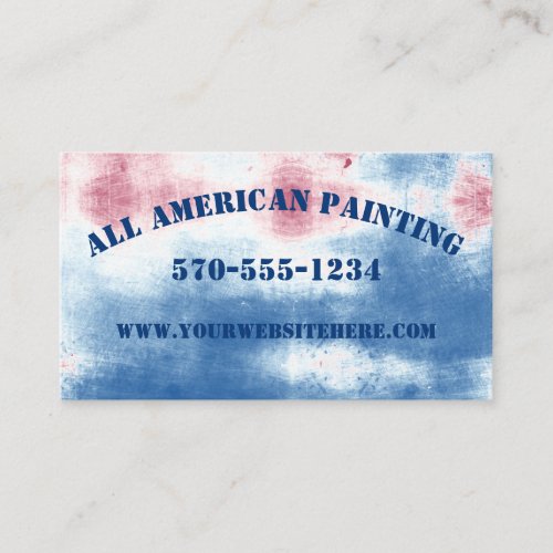 Red White and Blue Tie Dye Patriotic Colors Business Card